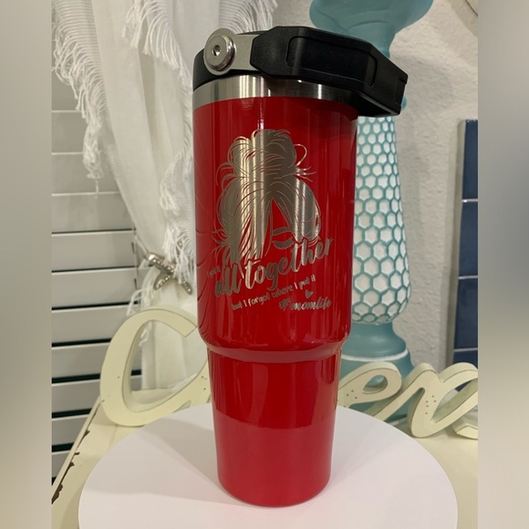 30oz Red Iceflow Flip Straw Tumbler - Picture 5 of 5